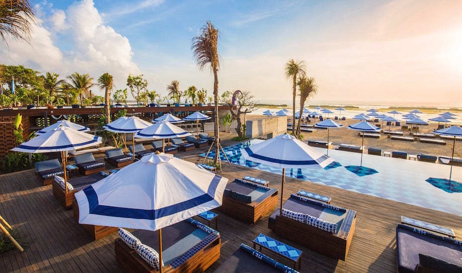 Manarai Beach House, beach club inside five star Sofitel Bali Nusa Dua Resort Hotel
