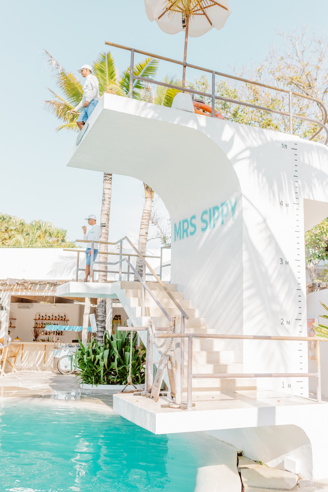 Mrs Sippy Bali Beach Club in Seminyak with Diving Board
