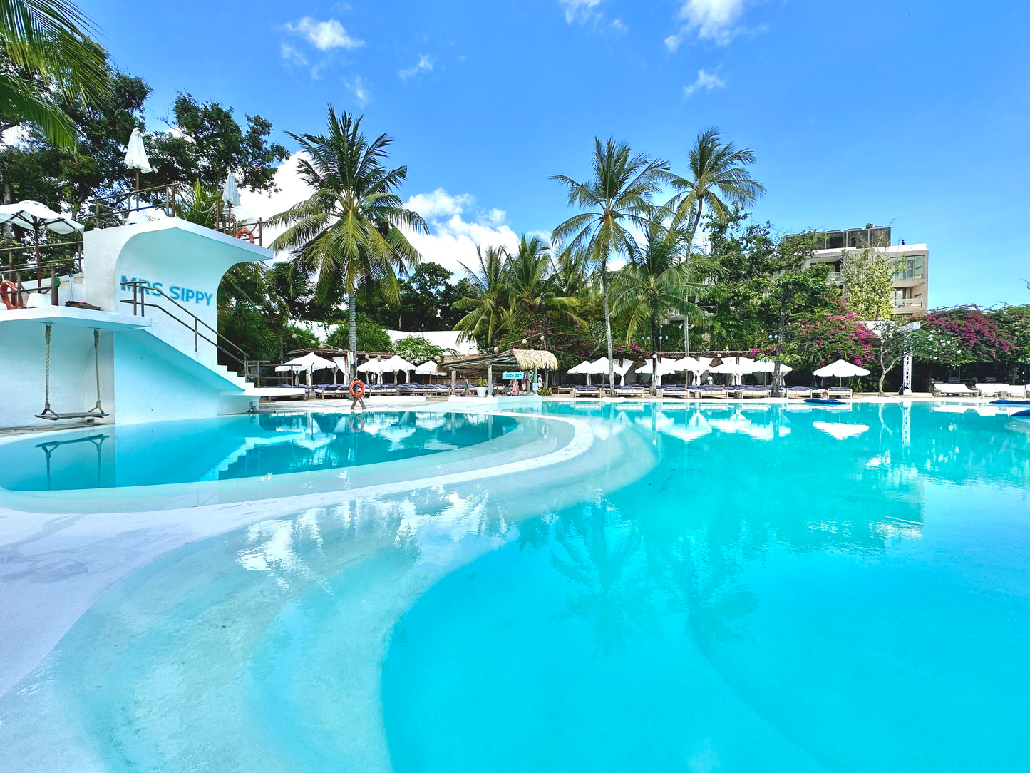 Mrs Sippy Bali Beach Club in Seminyak with Diving Board and Pools