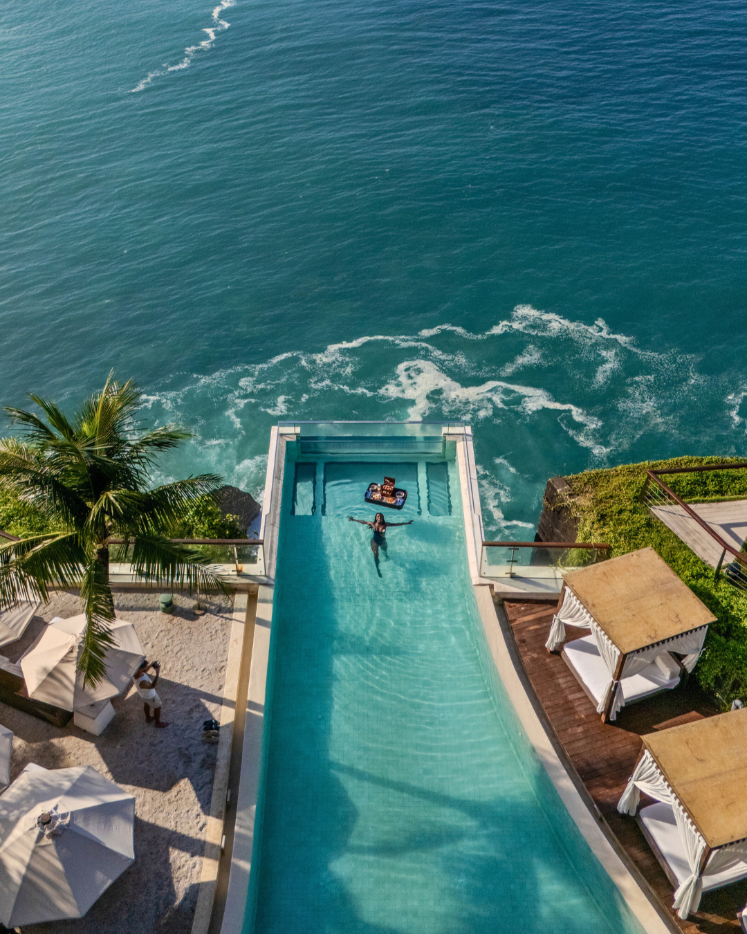 Oneeighty Beach Club Uluwatu The Edge Infinity Pool Birds Eye View
