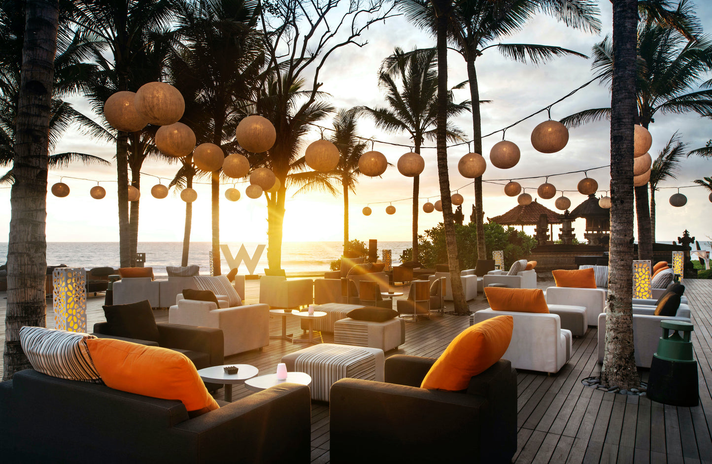 Woobar Beach Club Sunset Views at W Bali Seminyak Luxury Resort Hotel