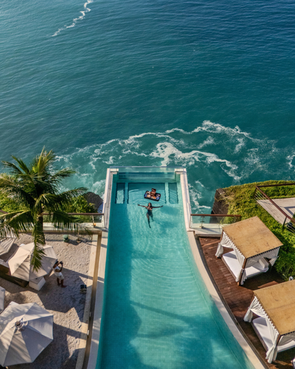 Oneeighty Beach Club Uluwatu The Edge Infinity Pool Birds Eye View