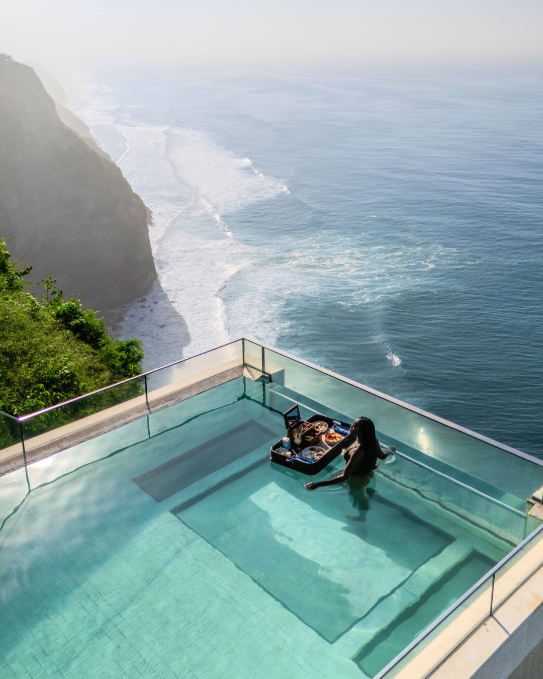 Oneeighty Beach Club Uluwatu The Edge Infinity Pool Cliffside Sunset View